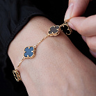 Браслет "Конюшина" з оніксом (жовте золото) б05738 от ювелирного магазина Оникс - 1