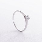 Золотое помолвочное кольцо c сердечком (фианит) к07578 от ювелирного магазина Оникс - 2