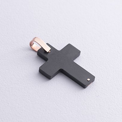 Хрест із червоного золота (циркон, фіаніти) 503-00006/1 №5