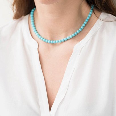 Кольє із золотою вставкою (бірюза) колб0027sa №10