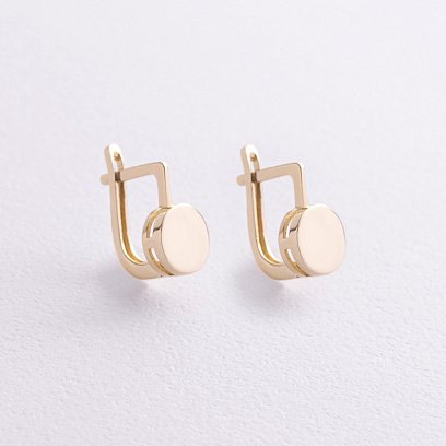 Детские серьги в желтом золоте с09258