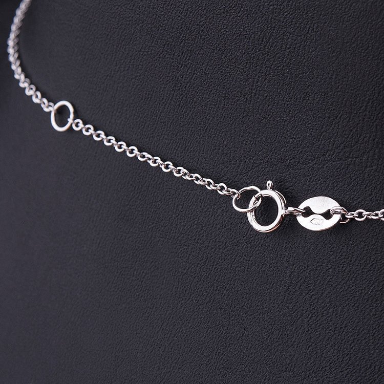 Срібне кольє "Квіточки" з фіанітами 18215 - 2 Срібне кольє "Квіточки" з фіанітами 18215 від ювелірного магазину Онікс - 2