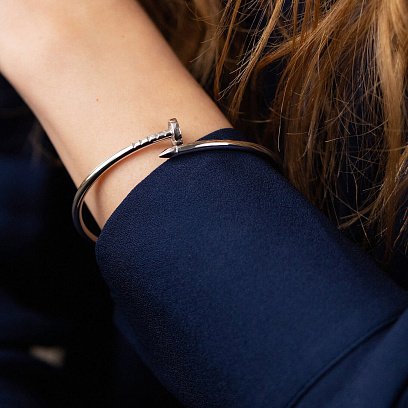 Браслет "Гвоздь" в белом золоте б03081 №4