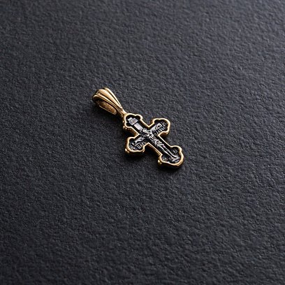 Серебряный крест "Распятие Христово" 132954 №4
