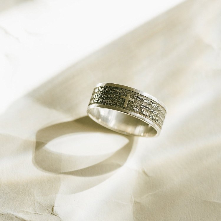 Каблучка з гравіюванням "Отче наш" 112139от від ювелірного магазину Онікс - 6