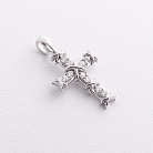 Крестик с фианитами (белое золото) п04088 от ювелирного магазина Оникс