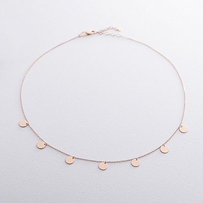 Золоте кольє з монетками кол01417