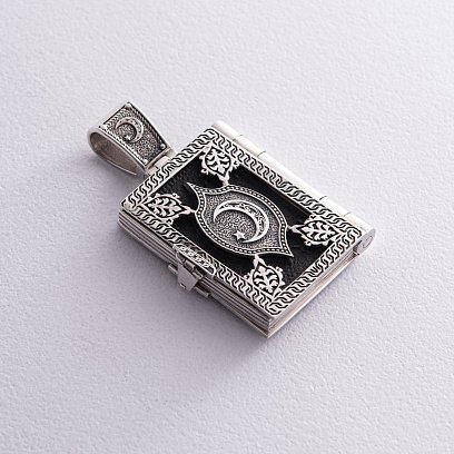 Серебряный кулон "Коран" с эбеновым деревом 941 №9