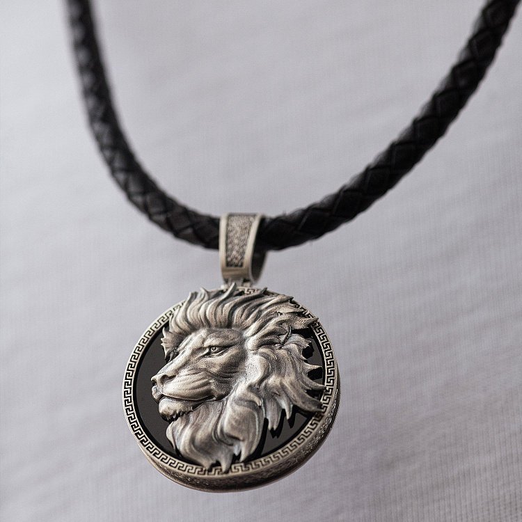 Срібний кулон "Лев" (онікс) 1251 від ювелірного магазину Онікс - 3