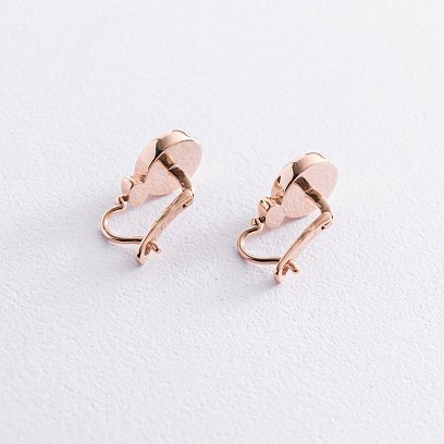 Золоті сережки (сині фіаніти) с07458 №3