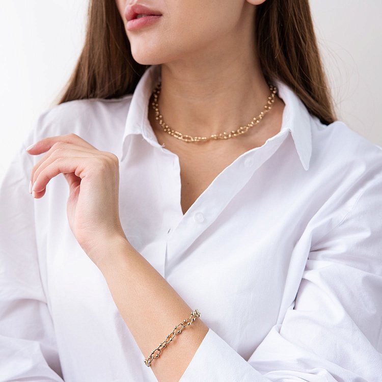 Кольє "Фантазія" в жовтому золоті кол01910 від ювелірного магазину Онікс - 4