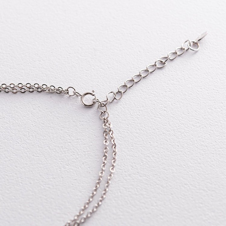 Серебряное колье "Шарики" 181135 от ювелирного магазина Оникс - 4