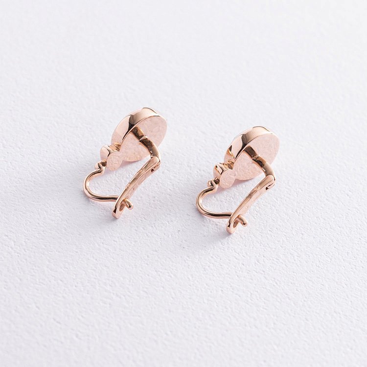 Золоті сережки (сині фіаніти) с07458 від ювелірного магазину Онікс - 2