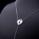 Серебряное колье "Сердце с ключем" 18356 от ювелирного магазина Оникс - 1