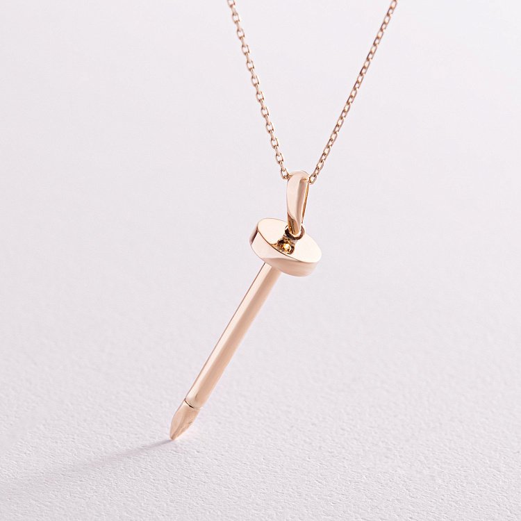 Кольє "Цвях" у жовтому золоті кол02183 від ювелірного магазину Онікс