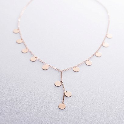 Колье Монетки в красном золоте кол01549