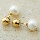 Золоті сережки з перлами с0527 от ювелирного магазина Оникс - 3