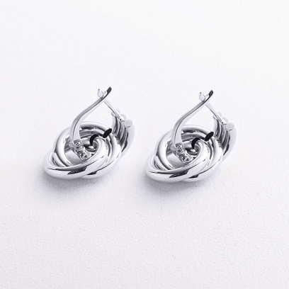 Сережки "Jessica" у білому золоті с09682 №3