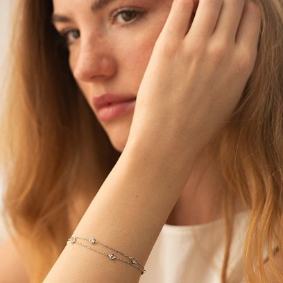 Срібний браслет з фіанітами 905-01592 №6