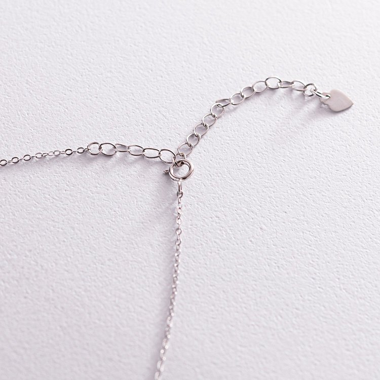 Серебряное колье с фианитами 18566 от ювелирного магазина Оникс - 20