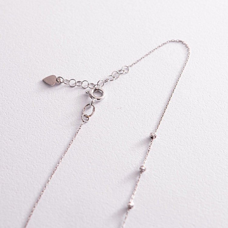 Серебряное колье "Шарики" 181204 от ювелирного магазина Оникс - 6