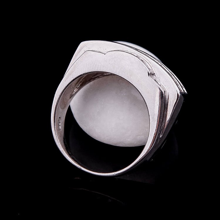 Срібна печатка з фіанітами 11591 від ювелірного магазину Онікс - 1