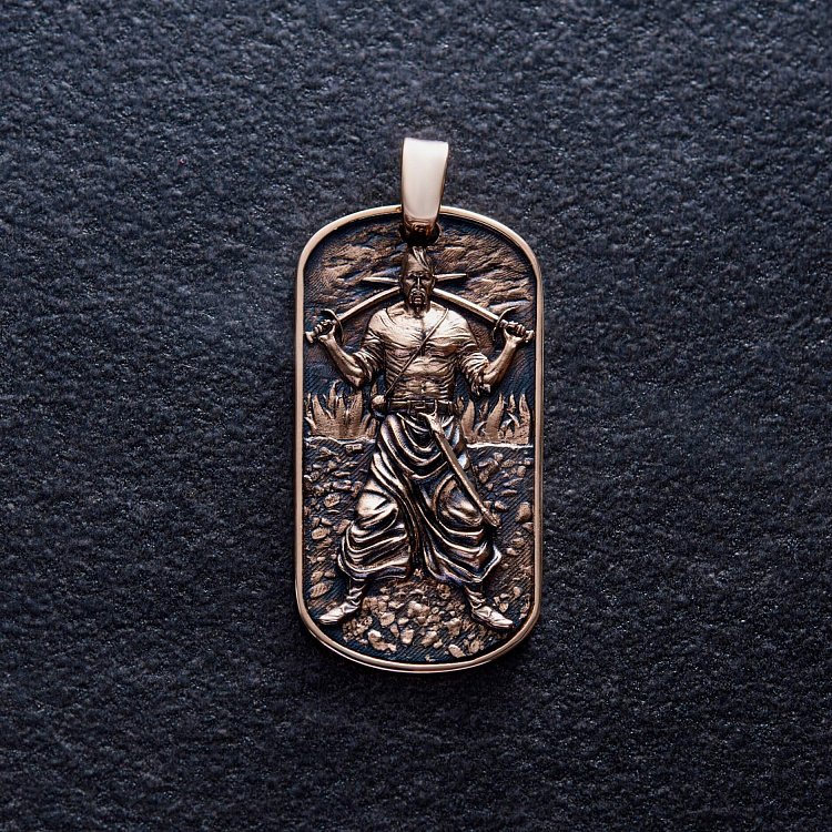 Золотий кулон "Український козак. Молитва українського націоналіста" п03827 від ювелірного магазину Онікс - 16