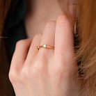 Помолвочное золотое кольцо с бриллиантом кб0402z от ювелирного магазина Оникс - 3