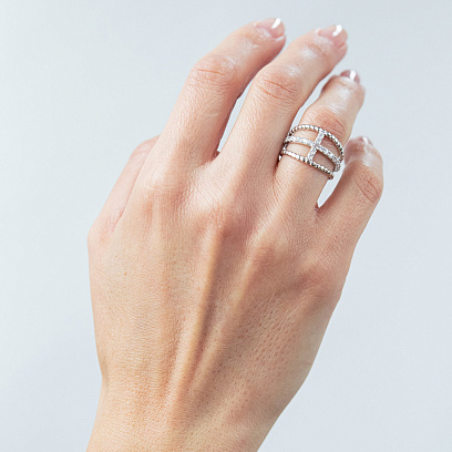 Серебряное кольцо "Marissa" с фианитами 901-01614 №4