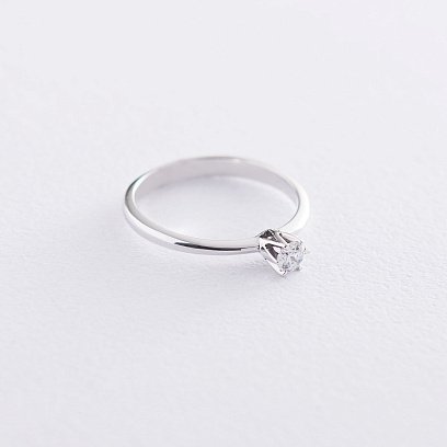 Золота заручальна каблучка (фіаніт) к05981 №3