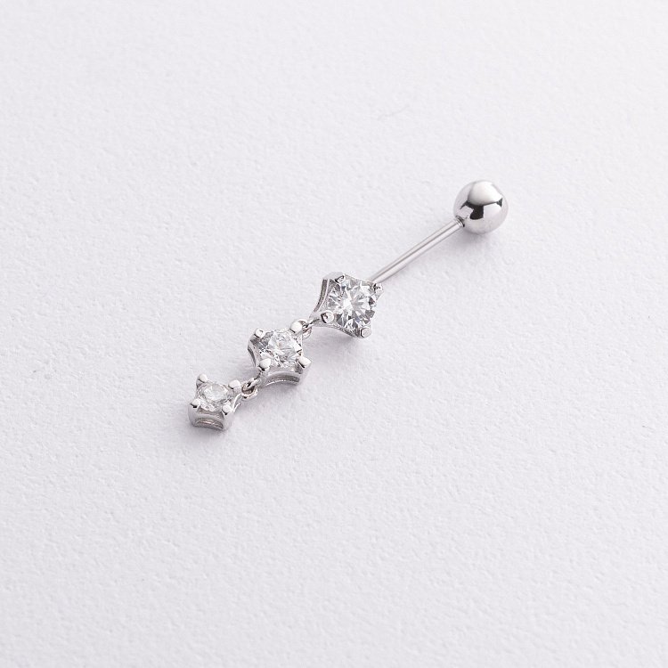 Золотий пірсинг у пупок (фіаніти) пир00278 Золотий пірсинг у пупок (фіаніти) пир00278 від ювелірного магазину Онікс