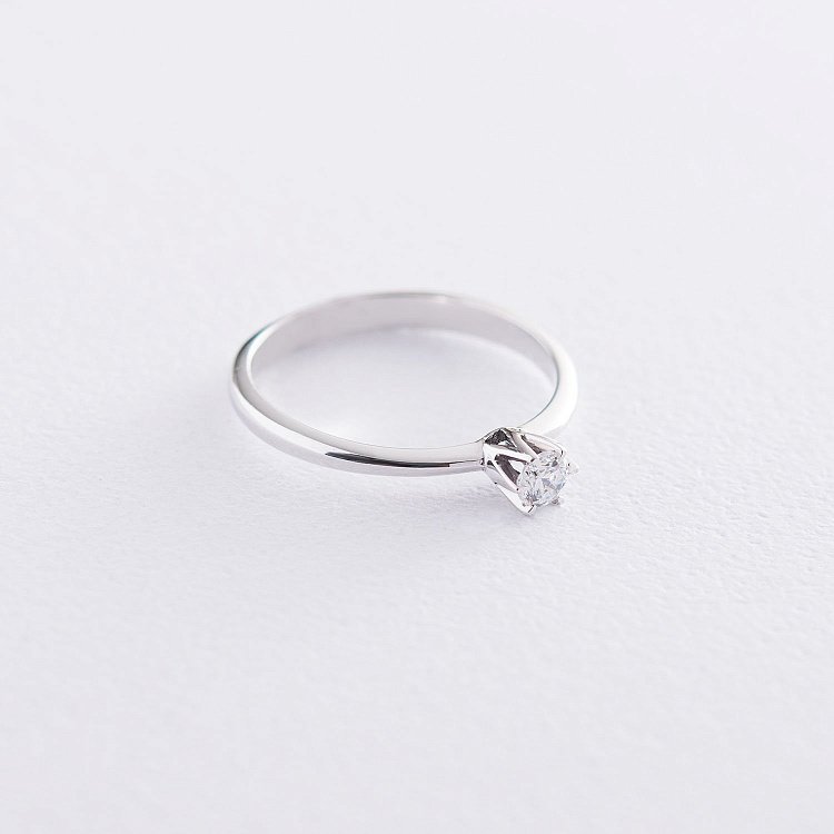 Золота заручальна каблучка (фіаніт) к05981 від ювелірного магазину Онікс - 2