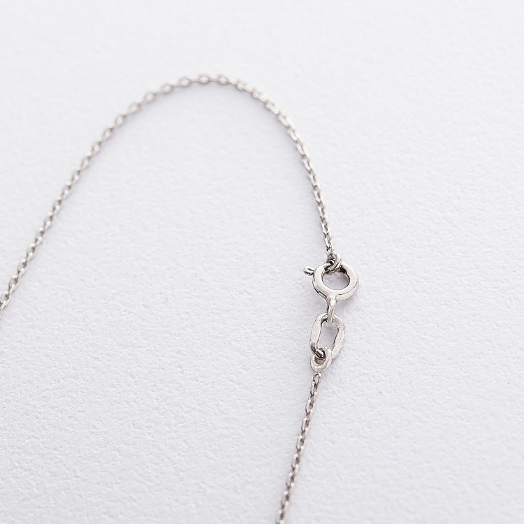 Серебряное колье с синт. сапфиром 18912 от ювелирного магазина Оникс - 6