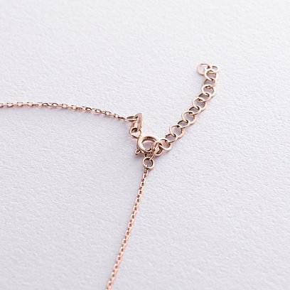 Кольє "Конюшина" в червоному золоті (перламутр) кол01698 №3