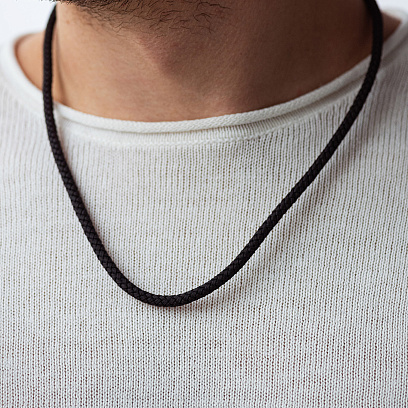 Ювелірний шнурок із золотою застібкою кол02566 №2