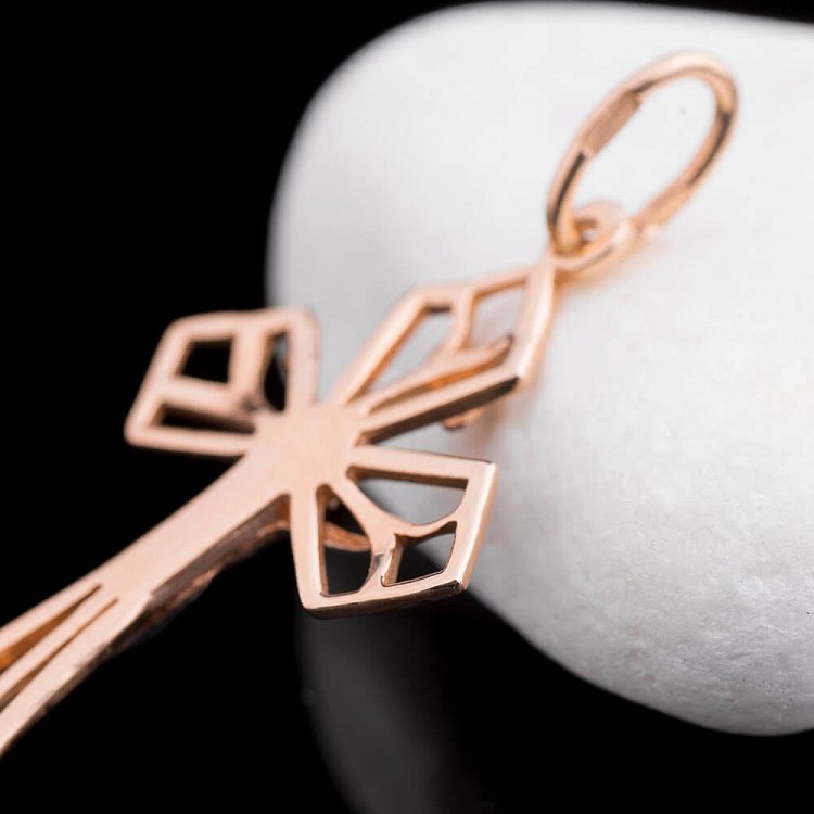 Православный крест с распятием п00662 от ювелирного магазина Оникс - 4