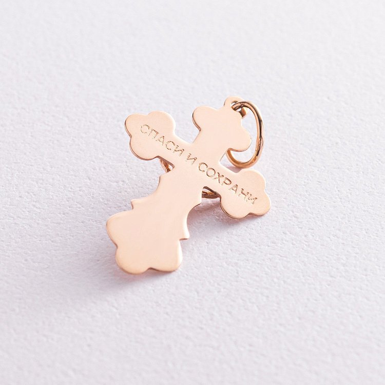 Золотий православний хрестик п02435 від ювелірного магазину Онікс - 2