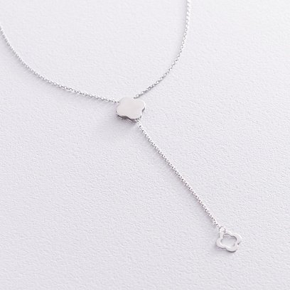 Кольє "Конюшина" в білому золоті кол01902 №5