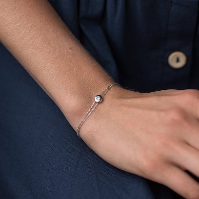 Браслет з білого золота б04175 №2