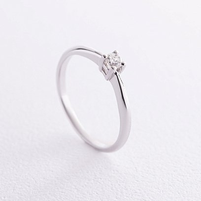 Золотое помолвочное кольцо с бриллиантом кб0510м