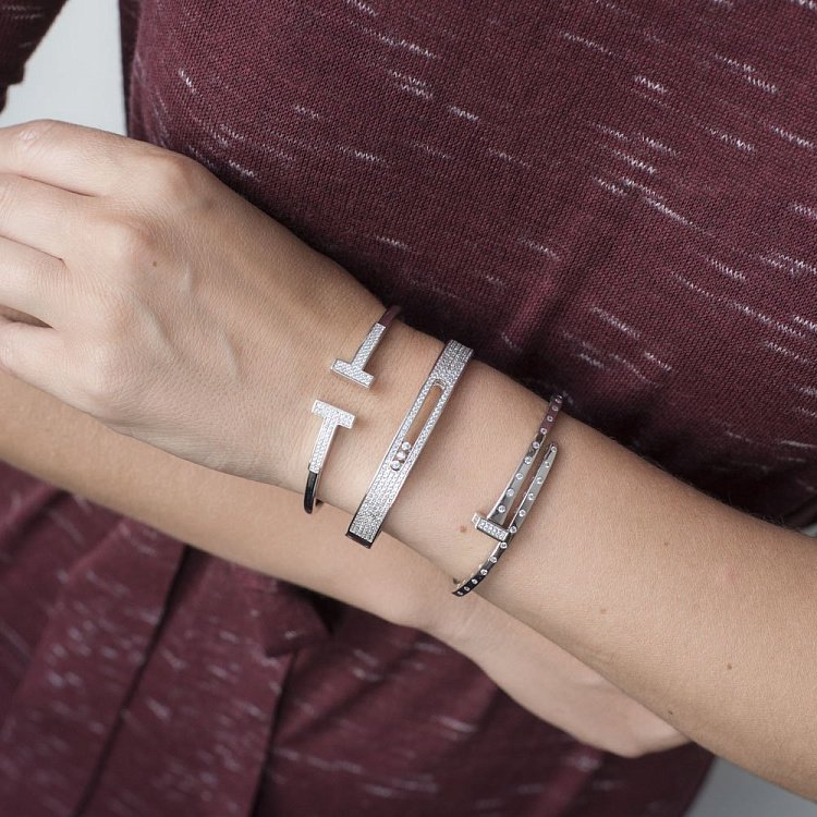 Срібний браслет "Цвях" з фіанітами 141150 від ювелірного магазину Онікс - 1