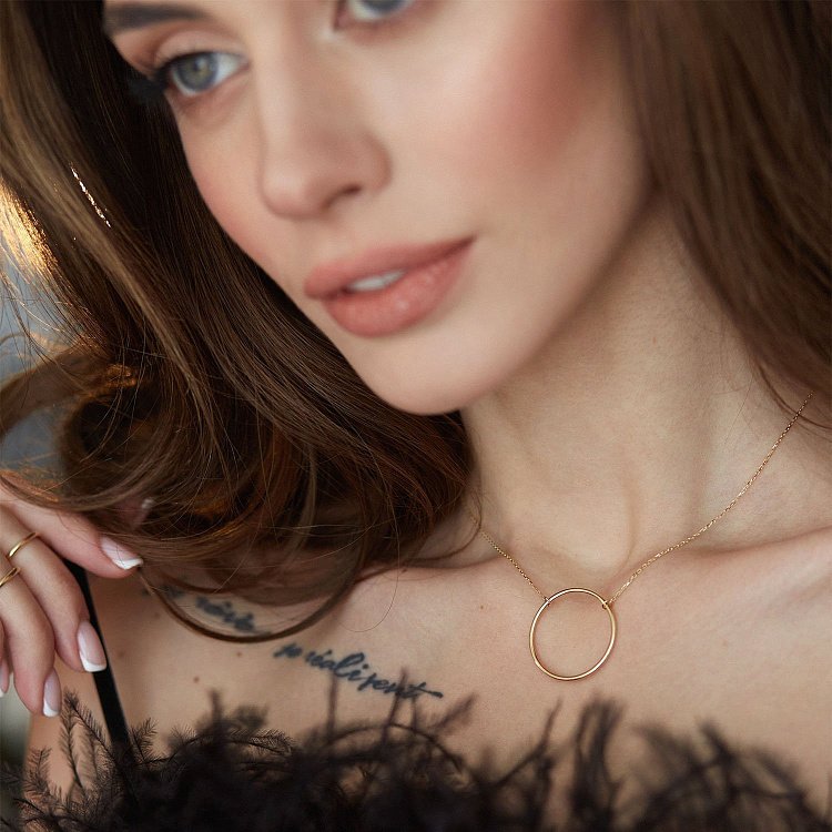 Кольє "Великий кругообіг" в жовтому золоті кол01852 від ювелірного магазину Онікс - 5