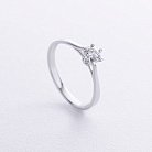 Помолвочное кольцо с бриллиантом (белое золото) 220641121 от ювелирного магазина Оникс