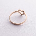Кольцо "Сердечко" в желтом золоте к07411 от ювелирного магазина Оникс - 6