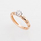 Золотое помолвочное кольцо с фианитами к04900 от ювелирного магазина Оникс