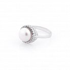 Женское кольцо (культ. пресн. жемчуг, фианиты) к02799 от ювелирного магазина Оникс - 2