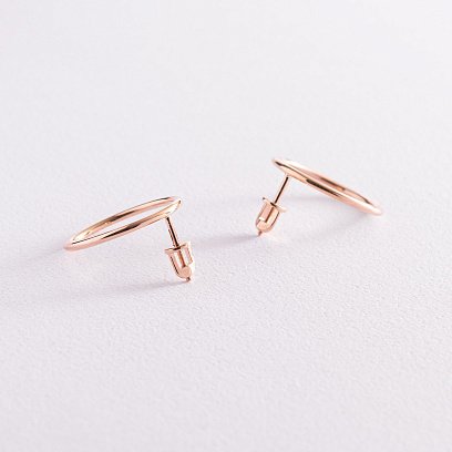 Золотые серьги "Круговорот" (2.0 см) с07789 №7