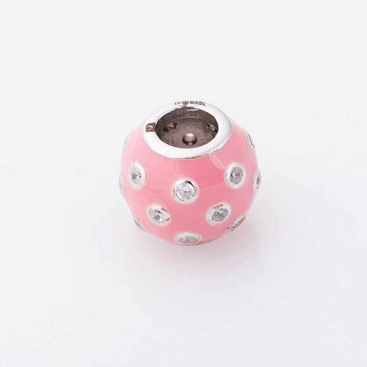 Шарм срібний (фіаніти, емаль) 132338р від ювелірного магазину Онікс - 1