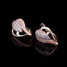 Серьги из золота с фианитами с02142 от ювелирного магазина Оникс