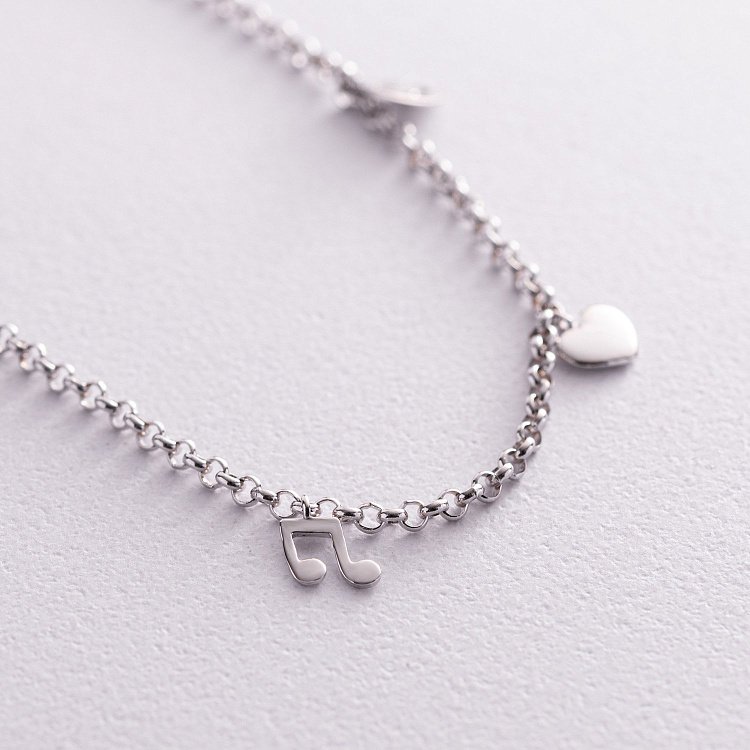 Золотий браслет на ногу (фіаніт) б03030 від ювелірного магазину Онікс - 1